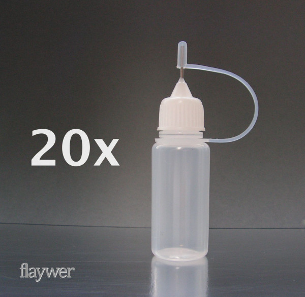Plastic bottle with metal needle cap - 10ml