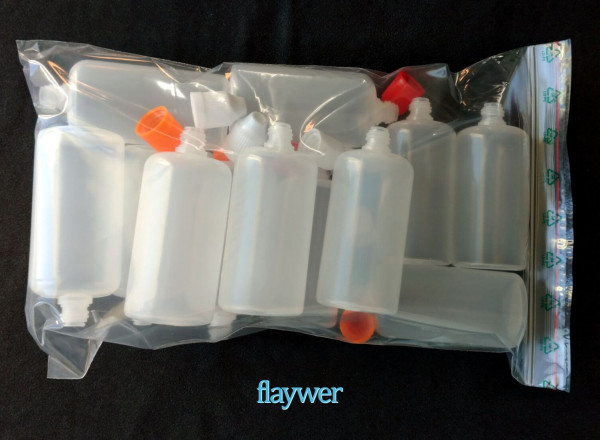 Liquidflasche mit dünnem Tropfer - 100ml (12er Packung)